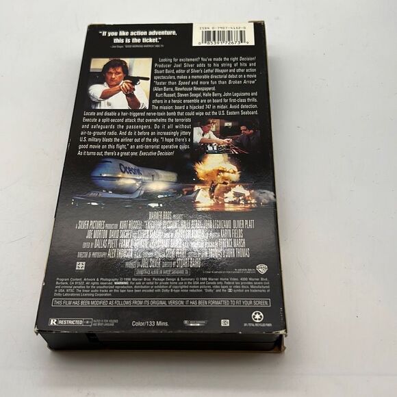 Executive Decision (VHS, 1996) Kurt Russell Halle Berry Video Cassette Tape Film - Picture 2 of 3